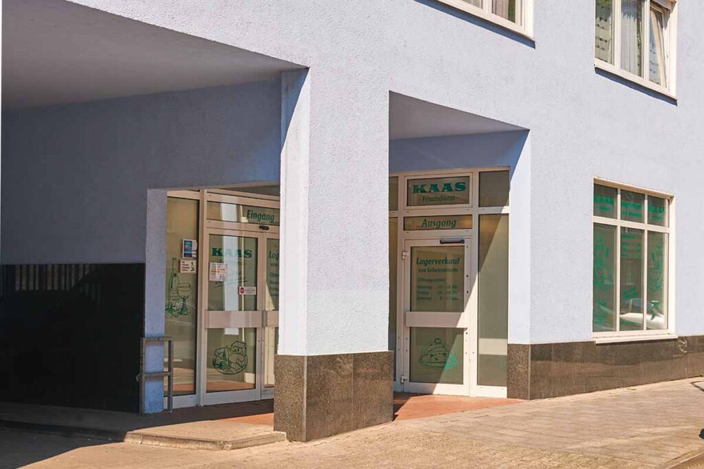Kaas Außenansicht der Filiale am Standort Düsseldorf